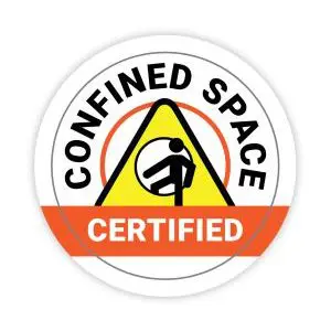 Confined space certified sticker